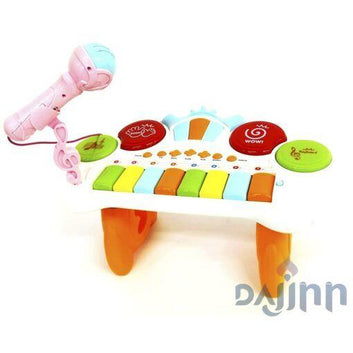 DaJinn Kids Funny Musical Mini Piano 21 Lights with a 1 Microphone With high definition sound quality, 1 usb cable, 1 Piano, 1 mp3 connection line Musical Instruments Adjustable 2 in 1 Piano Toys For Age 3+ Kids, Children’s, Baby, Boys and Girls