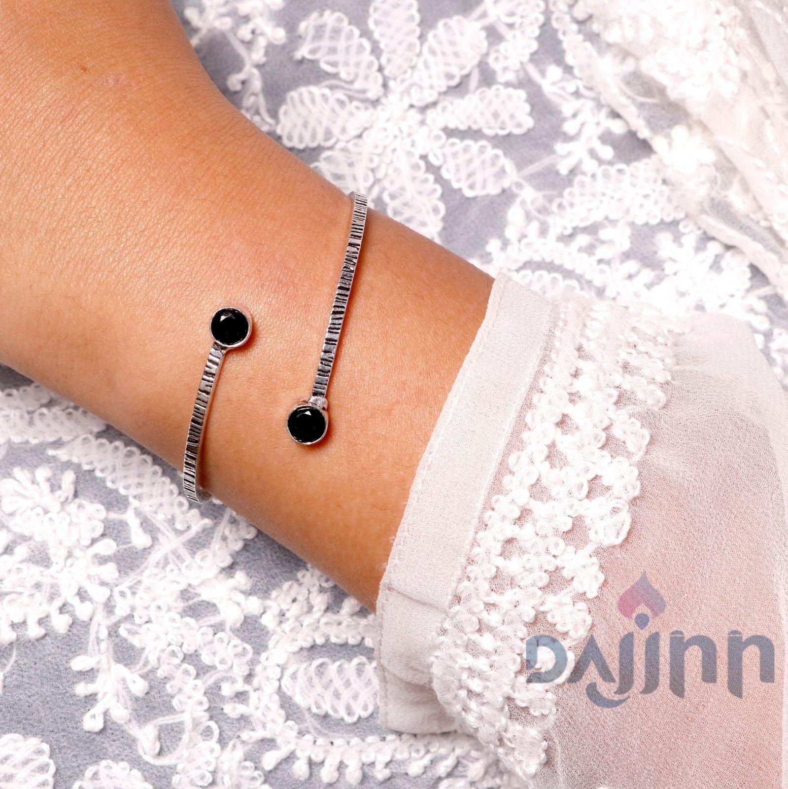 Bhamini Black Silver Oxidized Bracelet