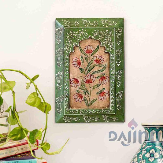 Green Handpainted Wooden Wall Frame