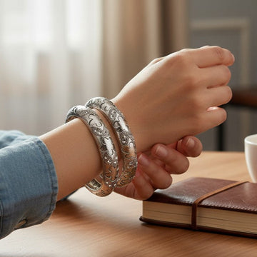 Mehrab Spiral Arch Pure Brass Oxidized Kada