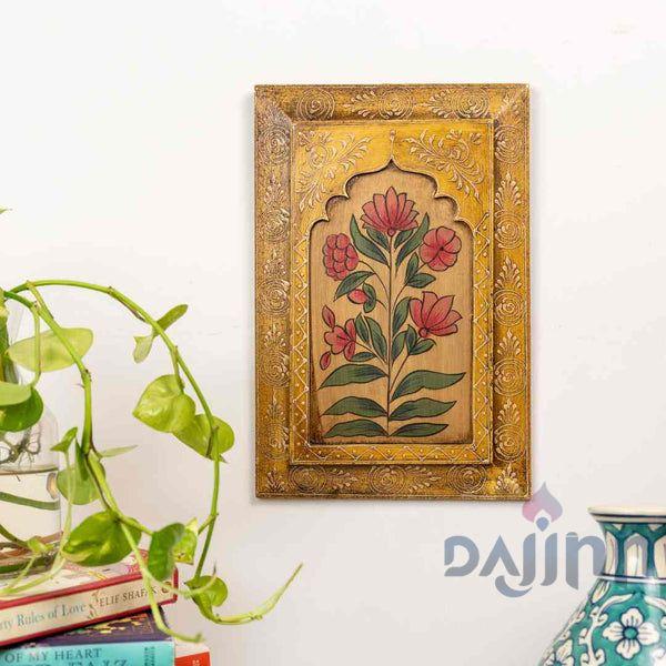 Yellow Handpainted Wooden Wall Frame