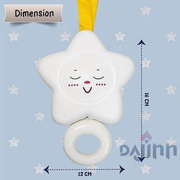 DaJinn Plastic Star Shaped Hanging Cot Rattle for Infants Melodious Sound Rattle Toys for 0-3 Months Newborn Toys,Baby Toys 0-6 Months,Infant Toys 0 3 6 12 Months,White