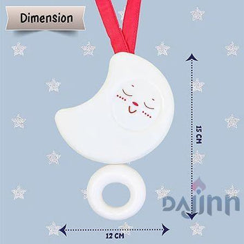 DaJinn Moon Shaped Hanging Cot Rattle for Infants Melodious Sound Rattle Toys for 0-3 Months Newborn Toys,Baby Toys 0-6 Months,Infant Toys 0 3 6 12 Monthswhite