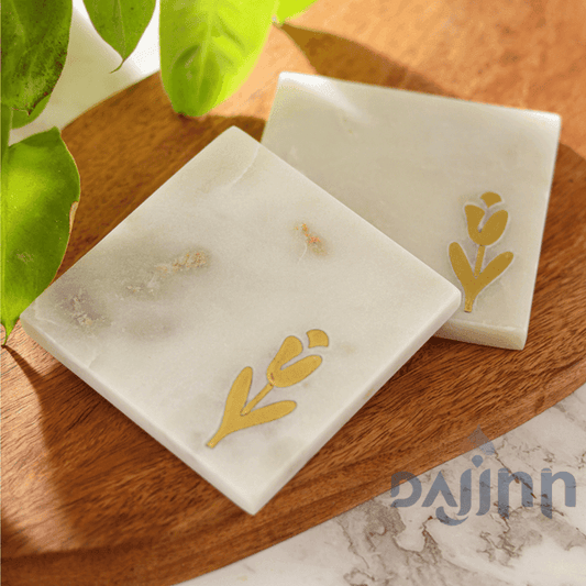 Dajinn Tulip Marble Coaster (Set Of 2)