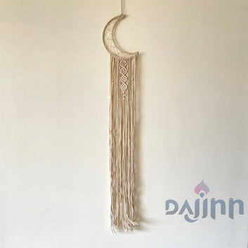 Macrame Moon Dreamcatcher Wall Hanging