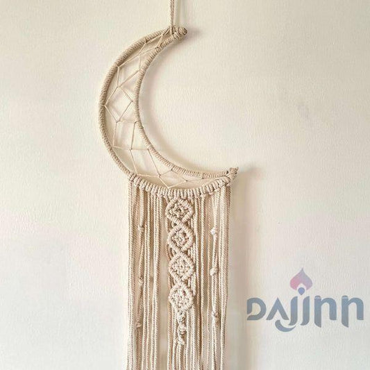 Macrame Moon Dreamcatcher Wall Hanging