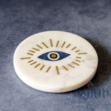 Evil Eye Marble Coaster (Set Of 2)