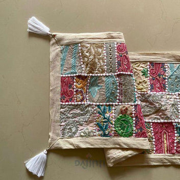 White Patchwork Runner