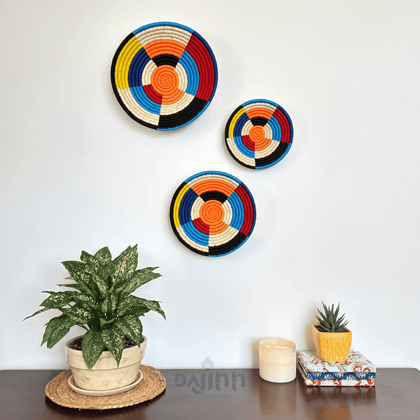 Indian Summer Sabai Wall Basket (Set of 3)