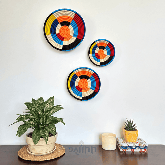 Indian Summer Sabai Wall Basket (Set of 3)