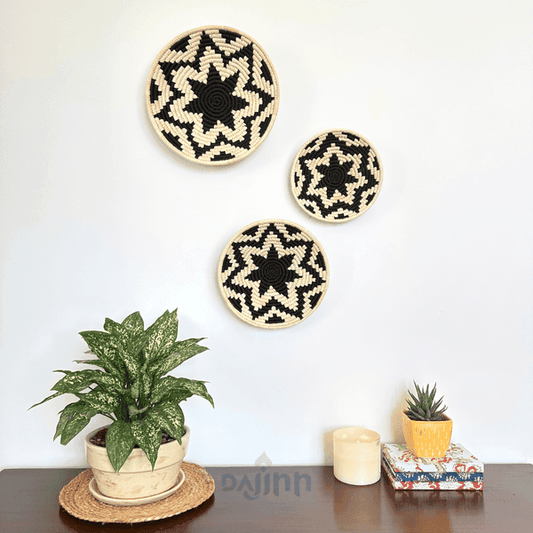 Midnight Bloom Sabai Wall Basket (Set of 3)