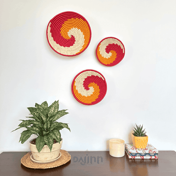 Sherbet Wave Sabai Wall Basket (Set of 3)