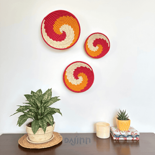 Sherbet Wave Sabai Wall Basket (Set of 3)