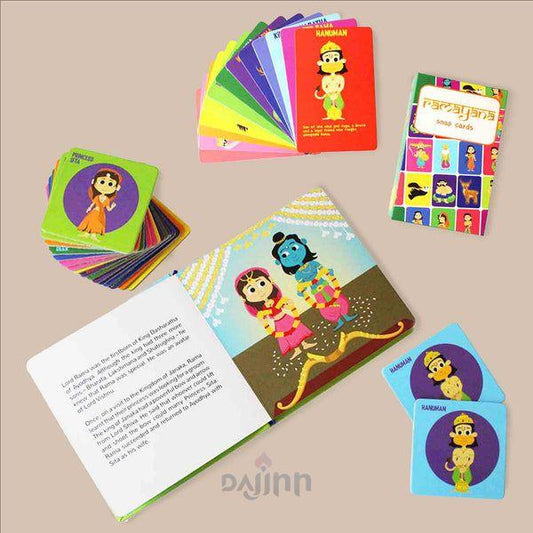 DaJinn Ramayana Games Combo - 20 Memory Card, 52 Snap Card & Book (Age 4 Years+)