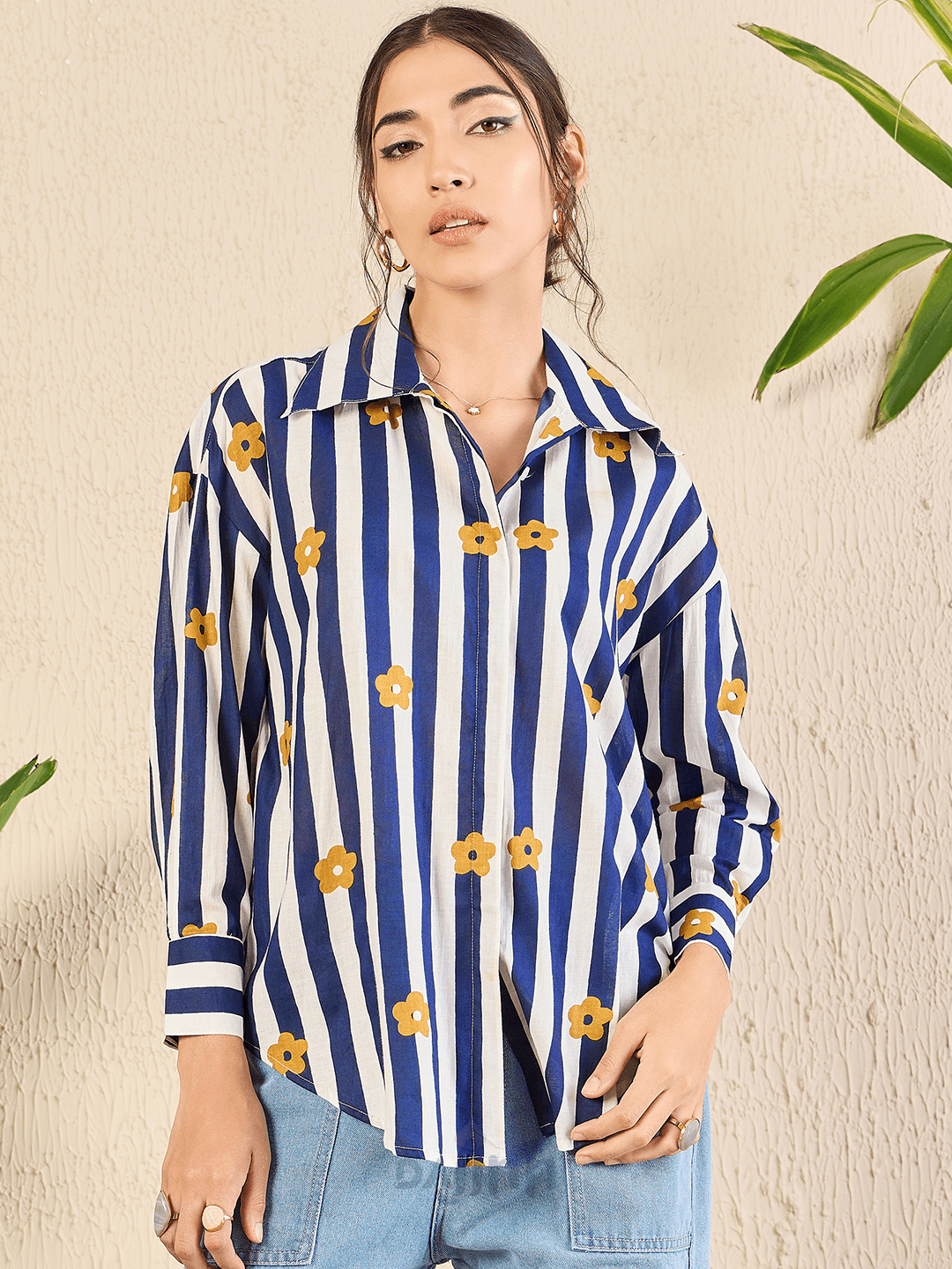 Dajinn Asymmetrical Cotton Shirt