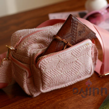 Dajinn Dusty Pink Multi Pocket Sling Bag