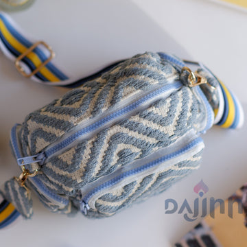 Dajinn Powder Blue Multi Pocket Sling Bag