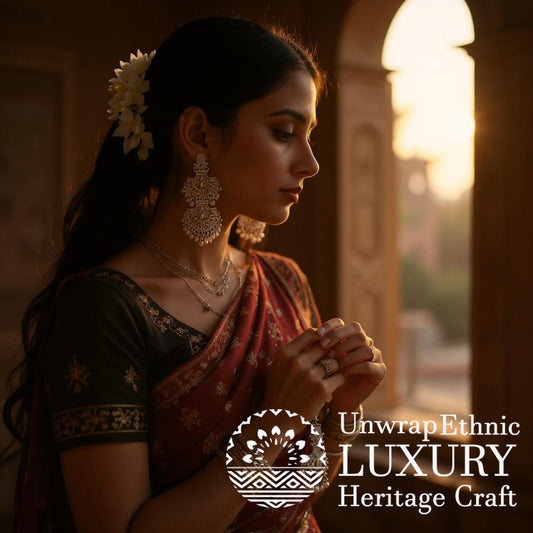 Dajinn Noor-E-Zaiba Collection Traditional Oxidised Silver-Plated Ethnic Earrings with Pearls for Women & Girls (Regal Chandbali)