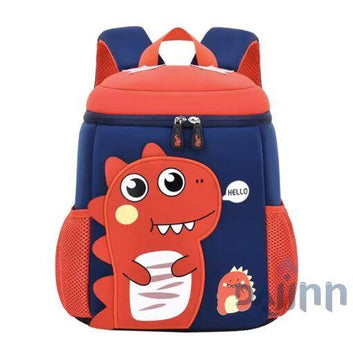 DaJinn Dino Fancy School Bag Kids, Waterproof and Lightweight Primary School Bag – Red & Blue