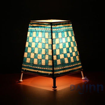 Checkers Leather Lamp