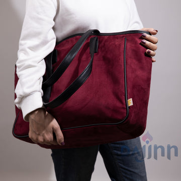 Dajinn Savannah Suede Tote- Wine