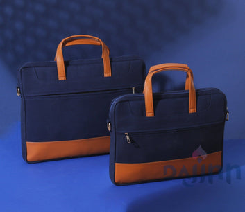 Dajinn Solid Navy Blue Laptop Bag