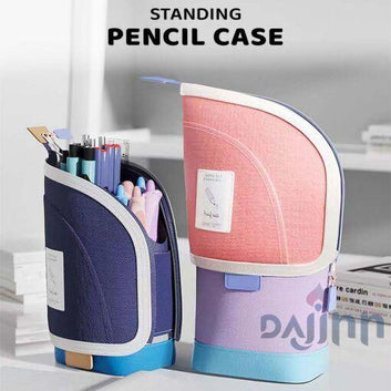 DaJinn Kids Pen Case with Spacious Storage, Multifunctional Stationery Organizer for School Office – Pink