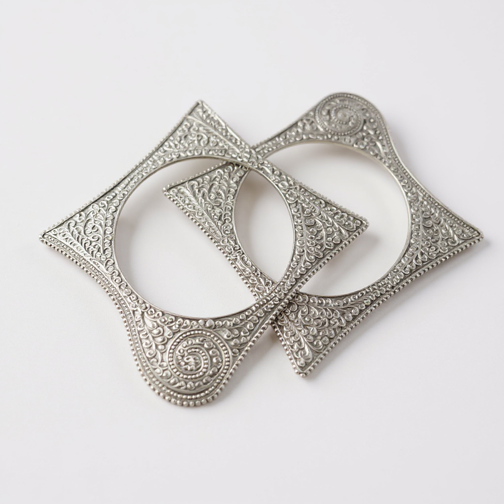 Sheesh Frame Pure Brass Oxidized Kada_2