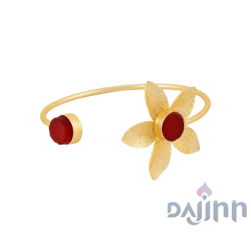 Dajinn Juhi Dark Red Flower Bracelet