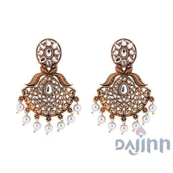 Dajinn Vikasini White Gold Enamel Earrings