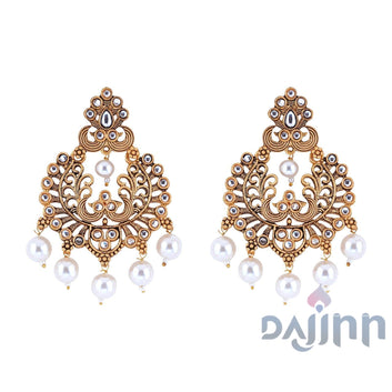 Dajinn Siyaa White Gold Enamel Earrings