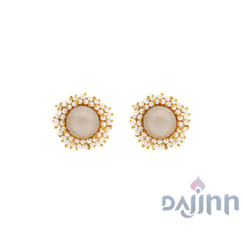 Dajinn Roop Light Pink Druzy Stone Earring