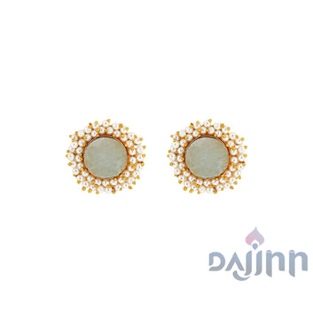 Dajinn Roop White Druzy Stone Earring