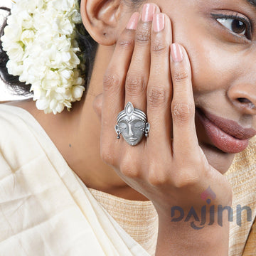 Dajinn Sauhrida Silver Oxidised Ring