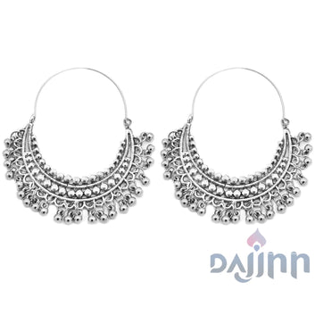 Aamod Silver Oxidized Earrings