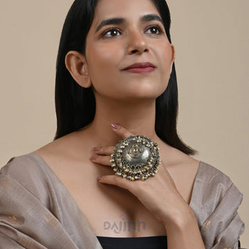 Dajinn Aajita Silver Oxidised Ring