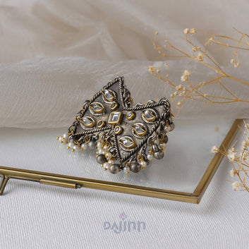 Dajinn Lopa Silver Oxi isdised Ring