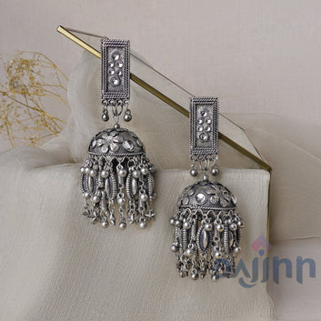 Dajinn Aanya Silver Oxidised Earring