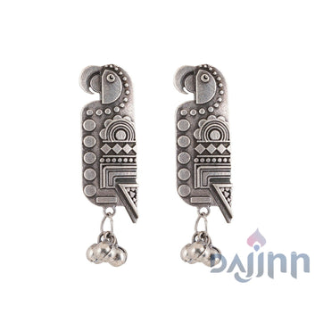 Dajinn Mayil Silver Oxidised Earring