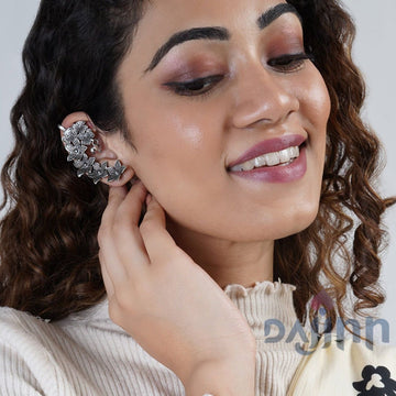 Dajinn Aaira Silver Oxidised Earcuff