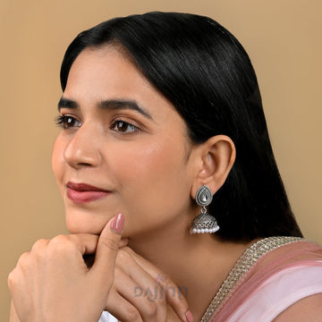Dajinn Ashriya Silver Oxidised Earring