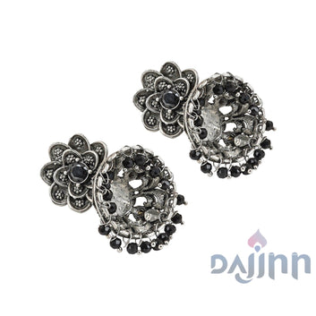 Dajinn Idaaya Silver Oxidised Earring