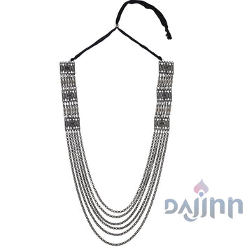 Dajinn Garul Silver Oxidised Necklace