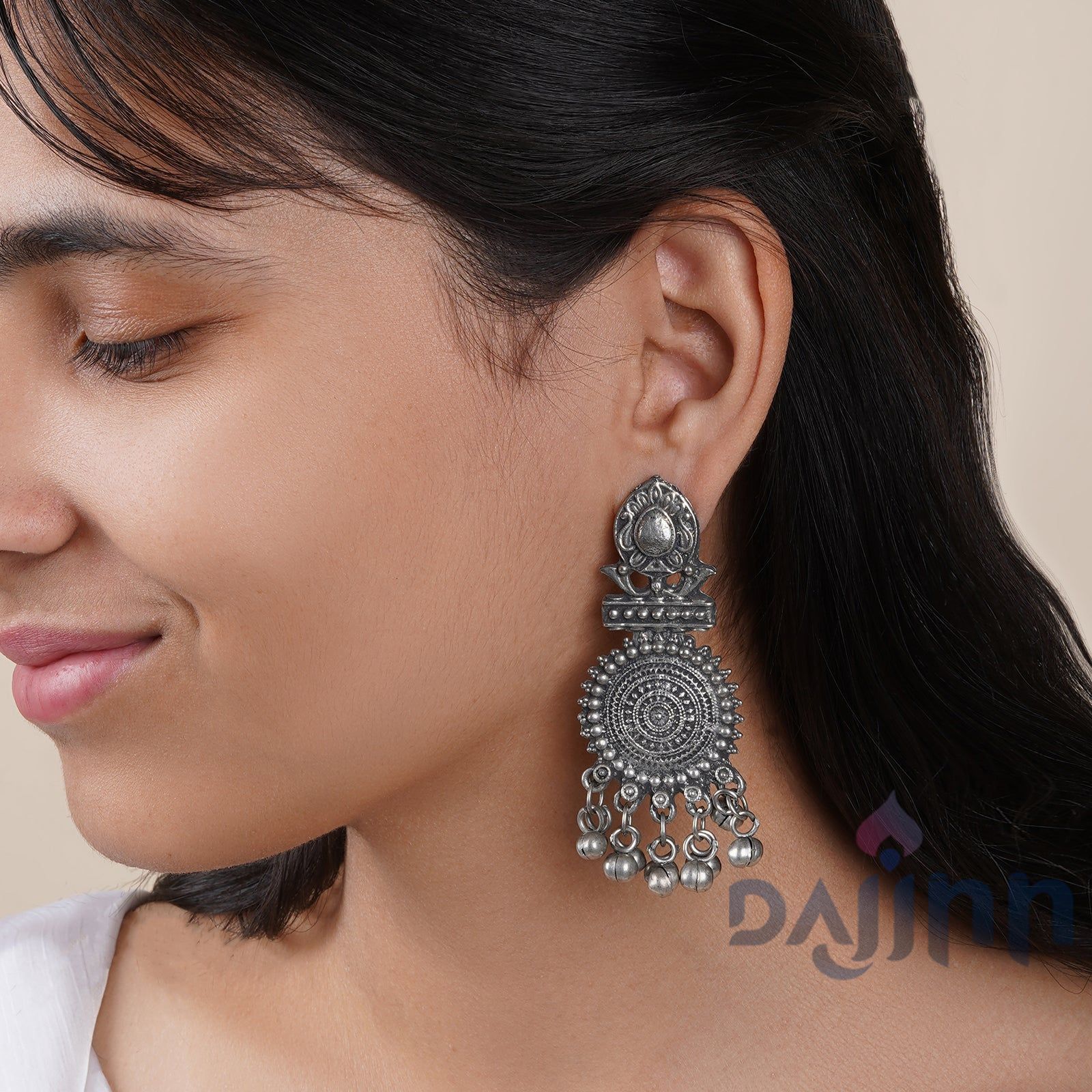 Dajinn Yaami Silver Oxidised Earrings