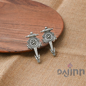 Dajinn Snehal Silver Oxidised Earrings