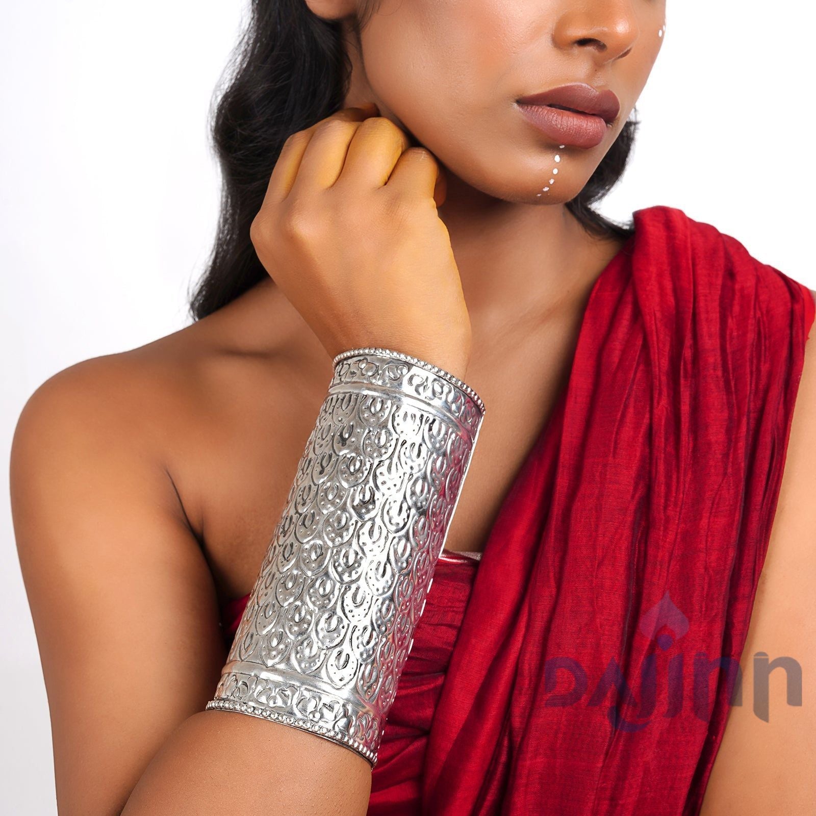 Ariah Silver Oxidised Cuff Bracelet