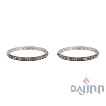 Avanti Silver Oxidized Bangles