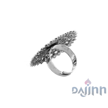 Ava Silver Oxidized Filigree Ring