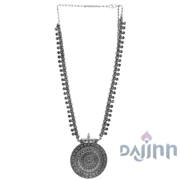 Anika Silver Oxidized Long Necklace