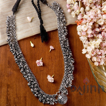 Dajinn Reethika Oxidized Ghungroo Long Necklace